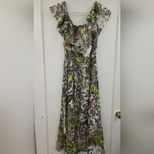 Grace Elements Multicolor Floral Maxi Dress Size Medium EUC
